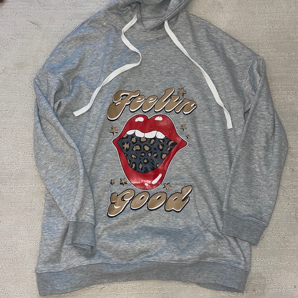 “Feelin Good” Grey Hoodie